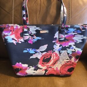 Kate Spade Navy and Pink Floral Tote